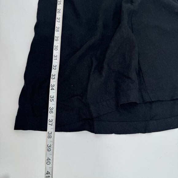 A New Day Women's Black Linen Short Puff Sleeve Mini Sundress Size 16 - Picture 11 of 11